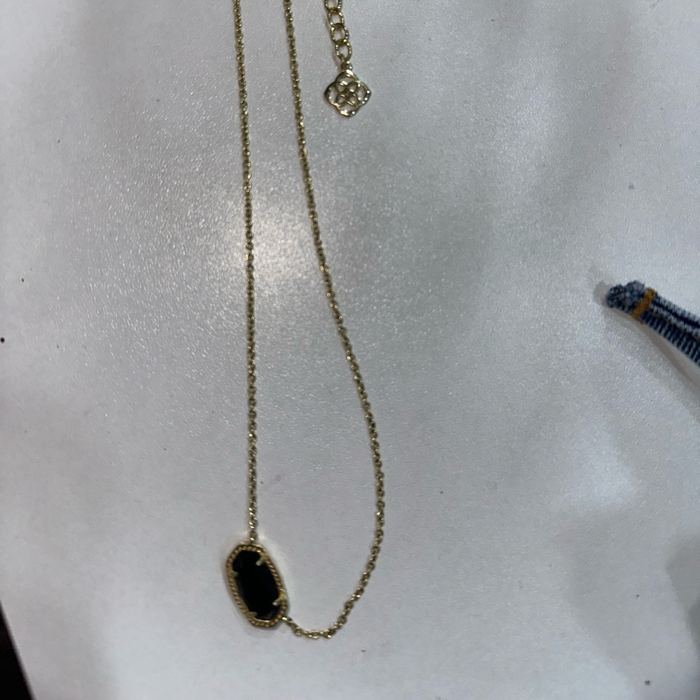 Kendra Scott Gold Necklace with Black Pendant